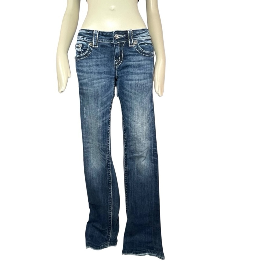 Miss Me  bootcut low rise jean embroidered sz 26